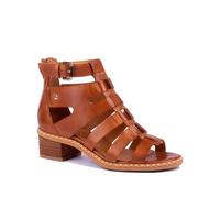 Pikolinos Sandalias tacón en Cuero BLANES para Señora Color Brandy