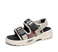 Sandalias de trekking para hombre, resistentes al agua, para exteriores, con puntera abierta, antideslizantes, con correa de hebilla ajustable, sandalias descalzas, cómodas y suaves, rojo, 41 EU