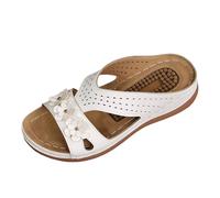 Sandalias de Verano con Detalles Florales calados y Plantilla de Masaje, Chanclas para la Playa, Mujer, Antideslizantes y Transpirables, cómodas y relajantes para Vacaciones_2