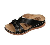 Sandalias de Verano con Detalles Florales calados y Plantilla de Masaje, Chanclas para la Playa, Mujer, Antideslizantes y Transpirables, cómodas y relajantes para Vacaciones_1
