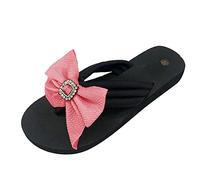 Sandalias de verano con lazo floral para mujer, cómodas sandalias de playa estilo tanga para uso casual, diseño ligero de suela EVA, Pink, 39 EU