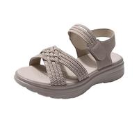 Sandalias de verano con tacones calados tejidos y gruesas con cierre Elegancia que Nace de lo Simple