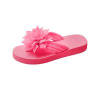 Sandalias de verano elegantes chanclas para mujer, resistentes y ligeras, con tacón, antideslizantes, sandalias de verano, elegantes con plantilla, sandalias de silicona para caminar, caliente, rosa