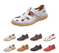 Sandalias de verano elegantes para mujer, estilo bohemio, suela ortopédica, zapatos de jardín, sandalias tejidas, dedos cerrados, zapatos de verano, sandalias romanas retro, sandalias deportivas