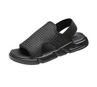 Sandalias de verano ligeras para hombre con puntera abierta, sandalias de senderismo, antideslizantes, sandalias de trekking, cien zapatos de senderismo, suela suave, sandalias ligeras, Negro , 43 EU