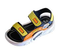 Sandalias de Verano niño Elegantes Piel niños zapatos antideslizantes ligera transpirable dibujos animados para interior y exterior