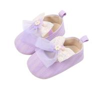 Sandalias de verano para bebé, niños, niñas, zapatos para caminar por primera vez, zapatos casuales con bowknot suave suela de goma antideslizante zapatos de aprendizaje, morado, 13