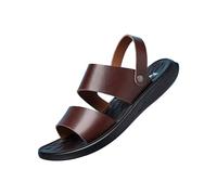 Sandalias de verano para hombre, informales, para playa, clásicas, ligeras, para caminar, diseño de correa trasera de doble uso, para vacaciones y al aire libre, Brown, 40 2/3 EU