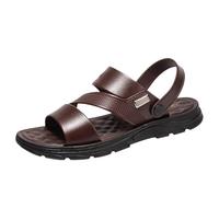 Sandalias de verano para hombre, sandalias de playa de piel abierta, zapatos de verano con correa ajustable, sandalias para exteriores, suela suave, sandalias de senderismo, cómodas y informales