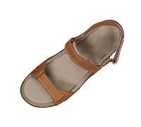 Sandalias de verano para mujer, cómodas, ortopédicas, sandalias ligeras con flores, alivio del dolor, zapatos de verano, juanetes, tacones altos, ocio, playa, marrón, 42 EU