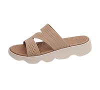 Sandalias de verano para mujer, parte superior de malla transpirable y cómoda, para un look casual. Zapatillas deportivas para mujer, color negro, talla 40, beige, 36 EU