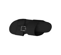 Sandalias de verano para mujer, sandalias de cuña sin cordones, sandalias de cuña con hebilla de plataforma, cómodas, ligeras, antideslizantes, transpirables, sandalias de playa, tallas 36-43, Negro