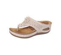 Sandalias de verano para mujer, sandalias de verano para mujer, sandalias de verano, antideslizantes, informales, bohemias, transpirables, cómodas, ligeras, Blanco, 40 EU