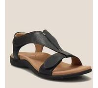 Sandalias de Verano para Mujeres Zapatos ortopédicos livianos sólidos Comodidad Damas Sandalias-Black,43