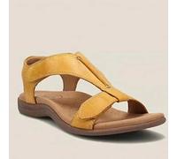 Sandalias de Verano para Mujeres Zapatos ortopédicos livianos sólidos Comodidad Damas Sandalias-Yellow,40