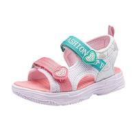 Sandalias de verano para niñas, antideslizantes, con puntera abierta, ligeras, de un solo color, suelas suaves, ultraligeras, para interiores y exteriores, para el hogar, verde menta, 28 EU
