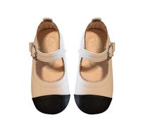 Sandalias de verano para niñas con suela suave y perlas, beige, 23.5 EU 3X-Estrecho