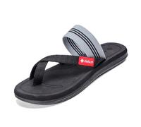 Sandalias De Verano Transpirables Y Sin Cordones Hombre con Punta Abierta para Corregir Juanetes, Zapatillas Planas Modernas Antideslizantes Fascitis Plantar, Ideal para El Día Padre(Black,43 EU)