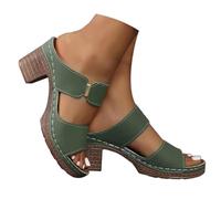 Sandalias de Vestir Mujer Comodas Verano Tacon Elegante Sandals Tacon Medio Fiesta Punta Abierta Moda Sandalia Plataforma Casual Novia Pole Dance Zapatos Cierre De Hebilla Boda Baile Baratas Regalo