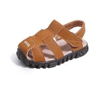 Sandalias Deportivas Cerradas para Jugar en Exteriores Caminatas Playeras y Uso Casual Calzado Acuático con Diseño Protector (Yellow, 27 Toddler)