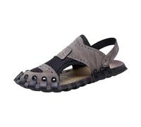 Sandalias deportivas de malla transpirable para hombre, con correa ajustable, informales, ligeras, para caminar al aire libre, Khaki, 39 1/3 EU