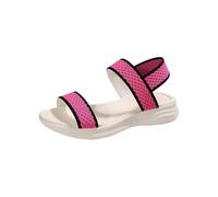 Sandalias deportivas de plataforma para mujer, zapatos planos de verano, correas elásticas, puntera abierta, calzado casual de playa, hot pink, 38.5 EU