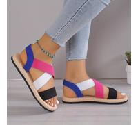 Sandalias deportivas elásticas casuales ligeras de blanda para mujer, zapatos planos de playa 2023, nuevos zapatos para mujer