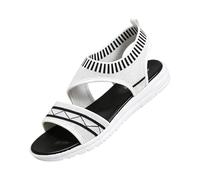 Sandalias Deportivas Mujer - Schulterfreies Sandalias Barefoot Mujer Goma Deporte Sandals Delicados Montaña Zapatos Hebilla Ancho Chanclas Playa Dedo Andar Vêtements Chic 2026 2#Blanco 39