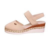 Sandalias Deportivas Mujer Zapatos Con Punta Abierta Descubierta Planas/CuñA Bohemias Ahuecadas Para Exteriores CóModo De Playa Y Mulas Sandalia Verano