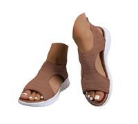Sandalias Deportivas ortopédicas para Mujer Moda Zapatos con Punta Abierta Cuña Lavable de Verano Sandalias para Caminar(Marrón,43 EU)