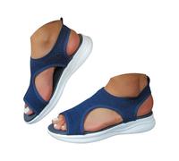Sandalias Deportivas ortopédicas para Mujer Moda Zapatos con Punta Abierta Cuña Lavable de Verano Sandalias para Caminar(Z Azul,39 EU)
