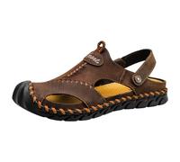 Sandalias deportivas para hombre, para verano, playa, deslizantes, para exteriores, con control remoto, sandalias para hombre, 12, café, 8.5 UK 3X-Narrow