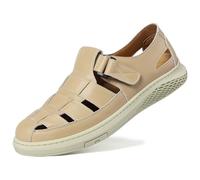 Sandalias deportivas para hombre sandalias casuales de cuero para verano, sandalias senderismo hombre cerrada y sin cordones para exteriores, mocasines para caminar en la playa