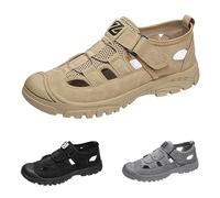 Sandalias deportivas para hombre, sandalias de senderismo con puntera cerrada, sandalias de senderismo, zapatos de vadeo, sandalias de malla transpirable con suela antideslizante, zapatos de playa de