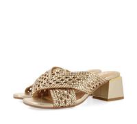 Sandalias DESTALONADAS Color Platino con Trenzados para Mujer CLARCONA