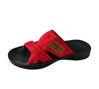 Sandalias Doradas Mujer-Pantuflas de playa de verano: sandalias ligeras de punta abierta para interior y exterior con tejido de lino transpirable para un informal de verano.
