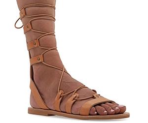 Sandalias Emmanuela en piel estilo griego antiguo, sandalias gladiadoras planas con puntera abierta, zapatos de verano para mujer hechos a mano, Beige, 41 EU