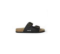 Izas Durtal V2 Black Sandalias para Mujer y Hombre de Verano Casual y Modernas. Chanclas de Playa para Caminar con Doble Cierre en Hebilla. Sandalias Unisex de Piel Cuero Color Negro