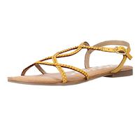 Sandalias estilo esclava de tiras trenzadas mostaza para mujer OSSIAN talla 39
