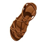 Sandalias Fascitis Plantar Sandalias Playa Mujer de Playa Para Mujer,Nuevas,Con Tiras Abiertas Y,Para Comercio Exterior Caminar Doradas (Coffee,40)