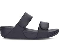 SANDALIAS FITFLOP FV6 LULU ADJUSTABLE LEATHER SLIDES BLACK 39