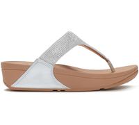 Fitflop LULU - Sandalias con puntera adornadas con cristales para mujer, color plateado acero, talla 5, Plata de acero, 38 EU