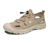 Sandalias for Hombre, Sandalias Deportivas for Hombre, Sandalias for Senderismo al Aire Libre, Sandalias for Caminar Ligeras con Punta Cerrada (Color : Khaki, Size : EU 44/US 10/UK 9.5/JP 28 cm)