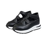 Sandalias Frente Cerrado Mujer - Sandalias de Plataforma Verano Mujer, Sandalias de Tiempo Libre Transpirables Sandalias de Senderismo Ahuecas Sandalias Cerradas al Aire Libre Cómodas Zapatos Caminar