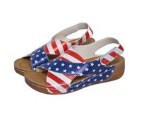 Sandalias genéricas con motivos variados, chanclas coloridas a la moda, zapatos ligeros casuales, chanclas cómodas suaves, zapatillas para interior, zapatos artísticos, zapatillas estampadas, azul, 36