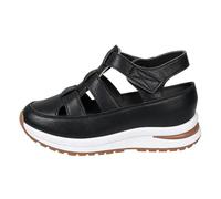 Sandalias genéricas con plataforma calada para un estilo casual tacón grueso y punta abierta que ofrece comodidad óptima para tus días de verano, Le Noir, 38 EU