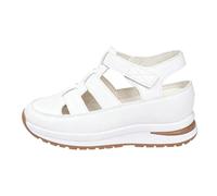 Sandalias genéricas con plataforma calada para un estilo casual tacón grueso y punta abierta que ofrece comodidad óptima para tus días de verano, blanco, 36 EU