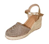 Sandalias genéricas para mujer con cuña y punta cerrada Sandalia para | Sandalias Mujer de Encaje Pies Anchos Zapatos De Deporte Y Exterior Calado Transpirable Suela Antideslizante Casual