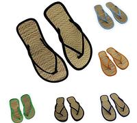 Sandalias genéricas para mujer de lino, sandalias con pinzas, zapatos de moda, chanclas cómodas, deslizantes frescos, zapatillas ligeras, zuecos naturales, chanclas vales, diapositivas flexibles, azul
