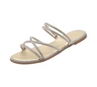 Sandalias genéricas para mujer, dos funciones, tallas grandes, suela suave, pedrería, brillantes, sandalias luminosas, mulas, cómodas, zapatillas de mujer para interior o exterior, Or204, 41 EU